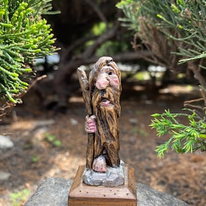 Forest Troll Wood Hand Carved Goblinecore, Norwegian Miniature Wood Troll Figurine Fairycore, Wood Solid Horror Zombie Day Of The Dead Troll