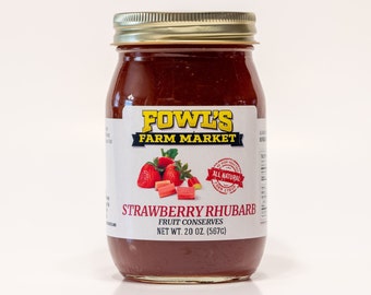 Strawberry Rhubarb Fruit Conserves 20 Oz.