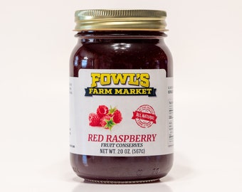 Seedless Red Raspberry Conserves 20 Oz.