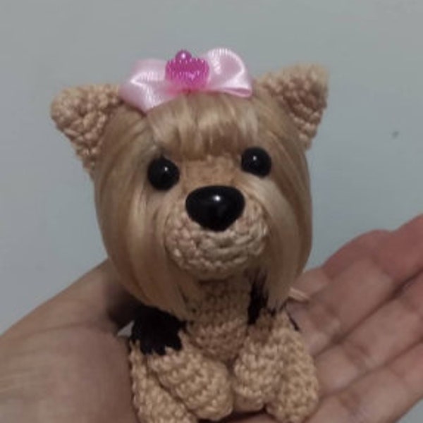 Receta Mini Yorkshire Amigurumi - Chaveiro