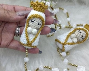 PDF - Rosary with Little Saint in Crochet Amigurumi (Digital file)