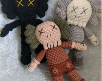 Amigurumi Crochet Pattern - Kaws Model (DIY)