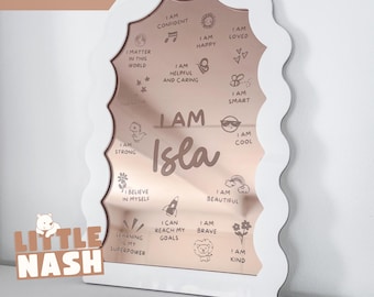 Affirmation Mirror SVG | SVG Affirmation Sign | Kids personalized plaque | Laser Engrave Files | Glowforge SVG | Digital Download