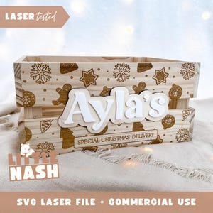 Christmas Crate Front SVG | SVG Christmas svg | Ornament svg | Christmas Countdown | Laser Engrave Files | Glowforge SVG | Digital Download