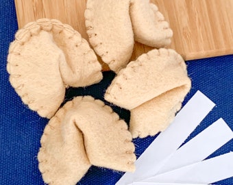 Felt Fortune Cookies - Write Your Own Message - Plush Toy for Play or Gift