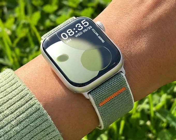 Featured listing image: Apple Watch Band Nylon Sport Loop Strap 49mm, Magnetic Buckle Woven Trail Loop Band for iWatch 45mm 44mm 41mm 40mm
