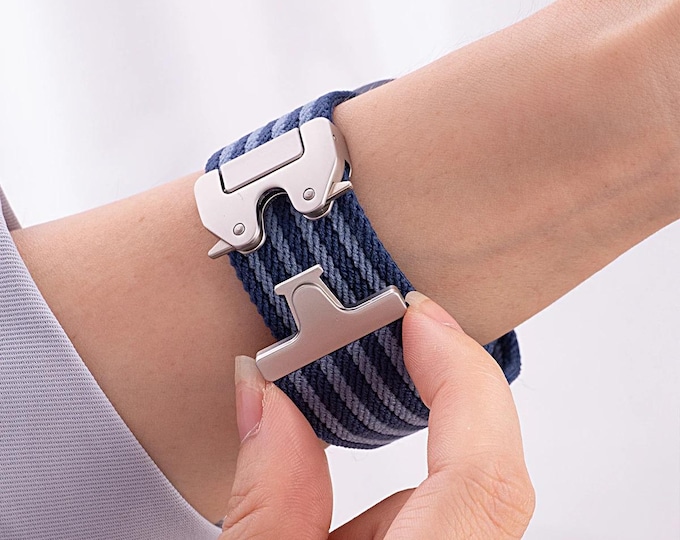 Featured listing image: Braided Nylon Apple Watch Band, Stretch Sport Loop Replacement Strap