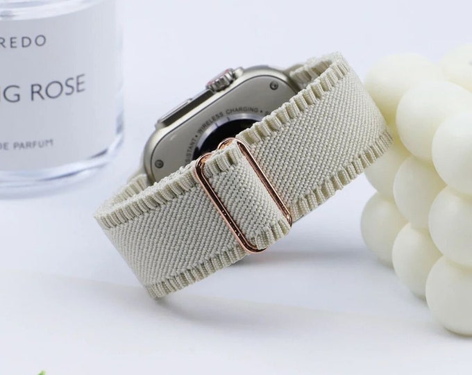 Featured listing image: Boho Ruffle Fringe Nylon Canvas Apple Watch Band