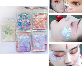 1 set of mermaid scales - mermaid cosplay - blue mermaid scale - ocean mermaid scales - colorful scales - mermaid tails - mermaid makeup