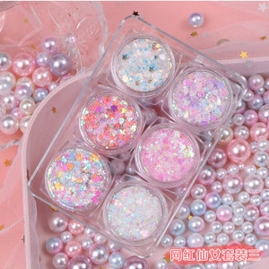 1 Set goddess makeup Gel Glitters - Sequins Gel Facial Make Up, Instant Facial Gel Glitters, Glue-free glitters, bling facial boy sequin,