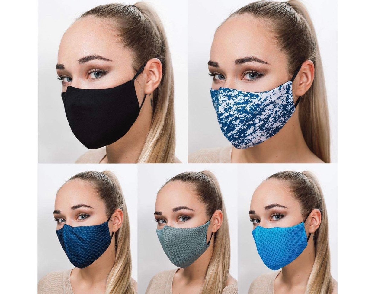 Soft face masks with nose wire and filter pocket 1 DAY UK Delivery fa…