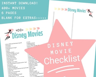 400+ Disney Movie Fairy Checklist 6-Page PDF Printable