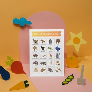 Zoo Scavenger Hunt for Kids Printable – Animal Adventure Game for Zoo ...