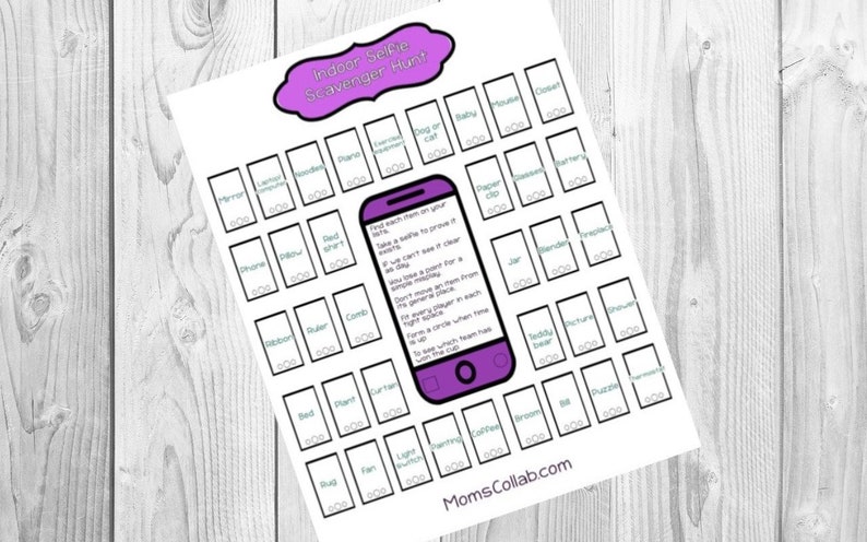 Indoor Scavenger Hunt for Kids 4-Pack Printable image 4