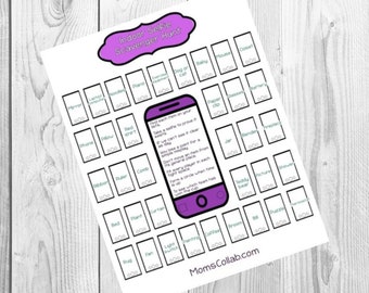 Indoor Selfie Scavenger Hunt for Kids and Tweens - Printable Game Sheet