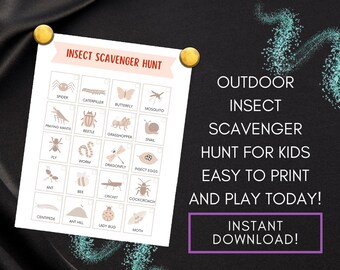 Bug Scavenger Hunt for Kids Printable – Insect Nature Activity ...