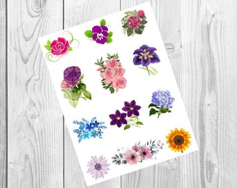 Flower Printable PDF for DIY  Stickers - High Quality Free Use Images