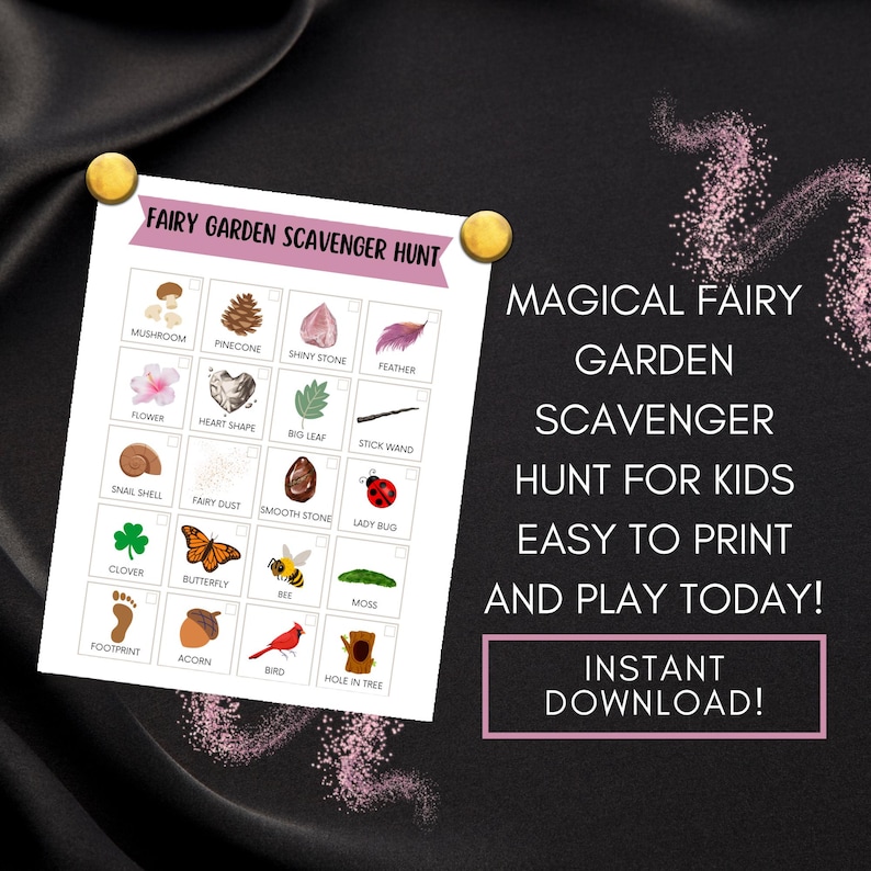 Fairy Garden Scavenger Hunt for Kids Printable – Magical Nature ...