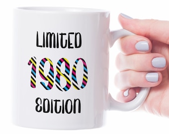 Limited Edition 1980 - Born in the 80s Mug, 80s gift