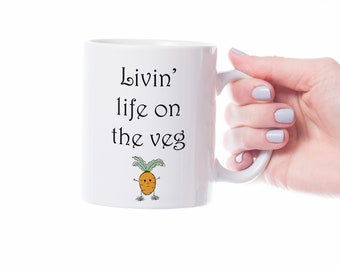 VEGANES Becher, Vegetarisches Becher, VEGANES GESCHENK - Livin Life on the Veg '