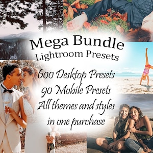 LIGHTROOM PRESETS Ultimate Bundle 600 Desktop and 90 Mobile Presets image 1