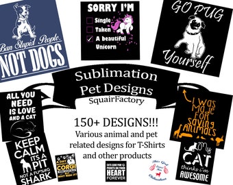 150以上の昇華デザインペットと動物のデザイン - Tシャツデザイン、PODデザイン1