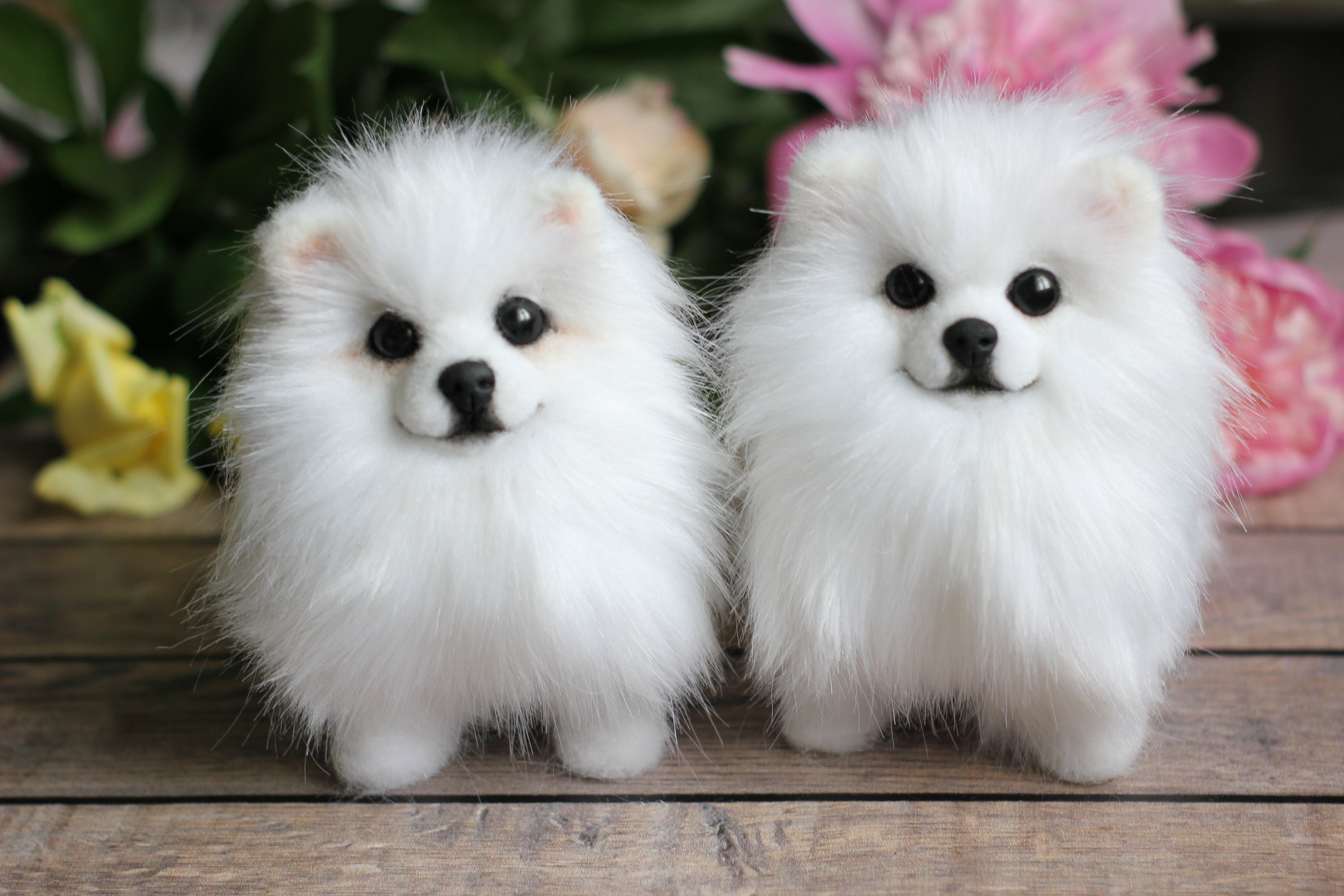 Realistic toy white spitz by photo / custom pet replica / Etsy