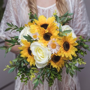Sunflower wedding bouquet,artificial sunflower bouquet,sunflower bridal boquet,artificial wedding flowers,autumn bridal bouquet, home decor
