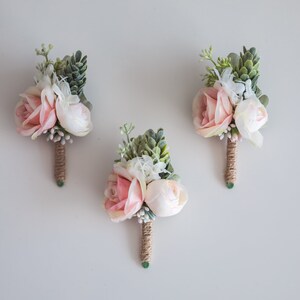 Buttonhole, boutonniere, artificial buttonhole, greenery buttonhole, boho wedding,artificial boutonniere, rustic buttonhole