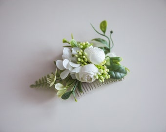 bridal flower hair comb, bridal floral hair comb,bridal bridesmaid hair comb,floral hair pin, floral hair clip,flower hair comb, floral comb