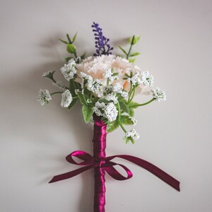 Pink carnation bouquet, pink wedding bouquet, pink flowers bouquet, spring wedding bouquet, artificial pink flowers, pink bridal bouquet Boutonniere