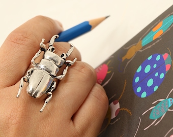 Stag Beetle Ring - Adjustable