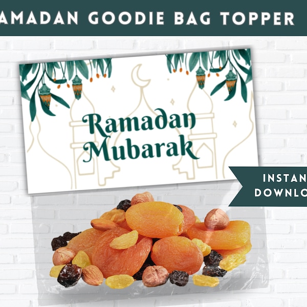Ramadan Goodie Bags Topper, Ramadan Mubarak Tags, Ramadan Printable, Eid Mubarak, Ramadan Decorations, Ramadan Gift Tags Instant Download
