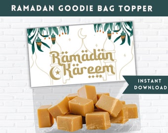 Ramadan Goodie Bags Topper, Ramadan Kareem Tag, Ramadan Printable, Ramadan Decorations, Ramadan Gift Tags Instant Download