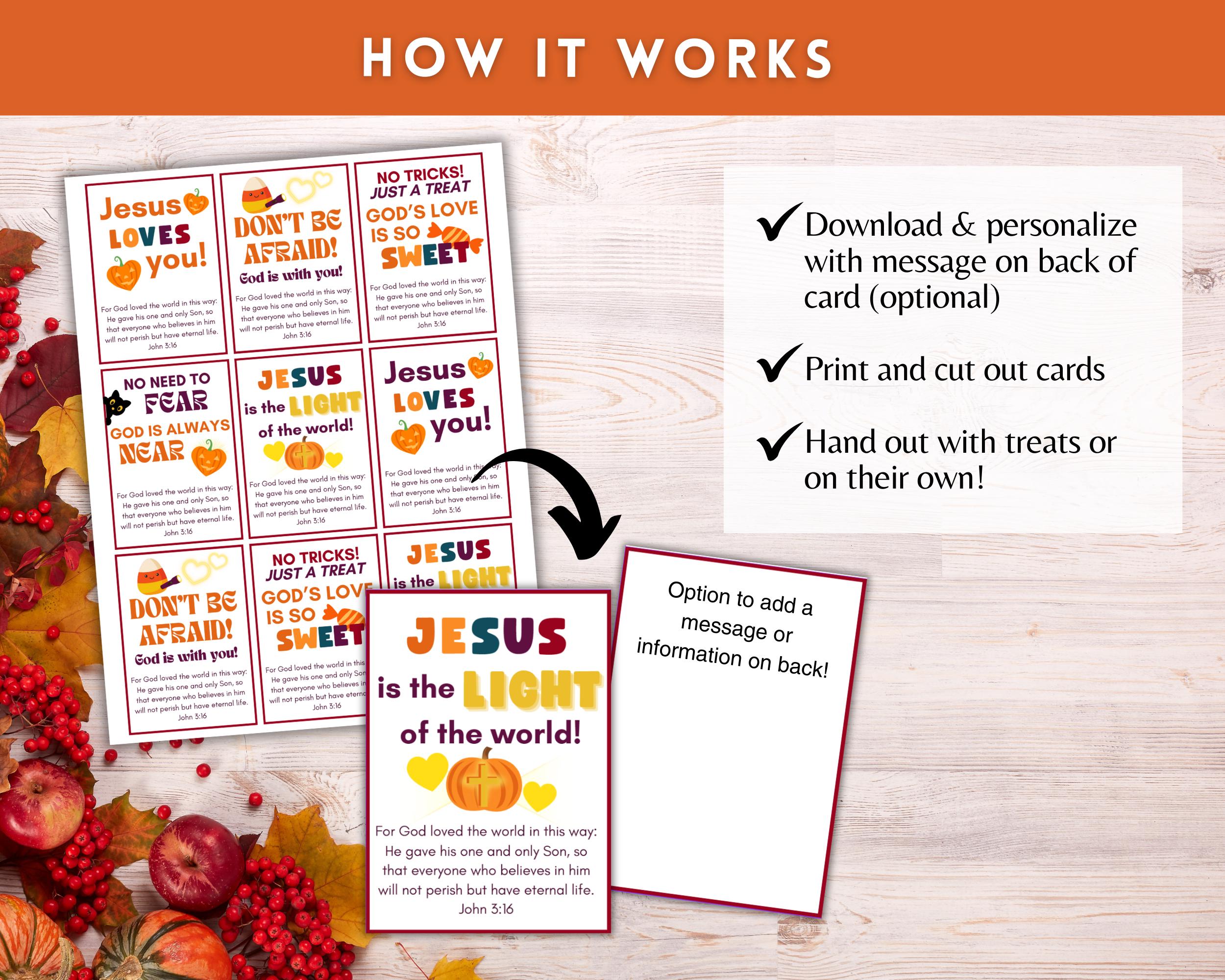 John 3:16 Christian Halloween Gospel Tracts, Bible Verse Tracts ...
