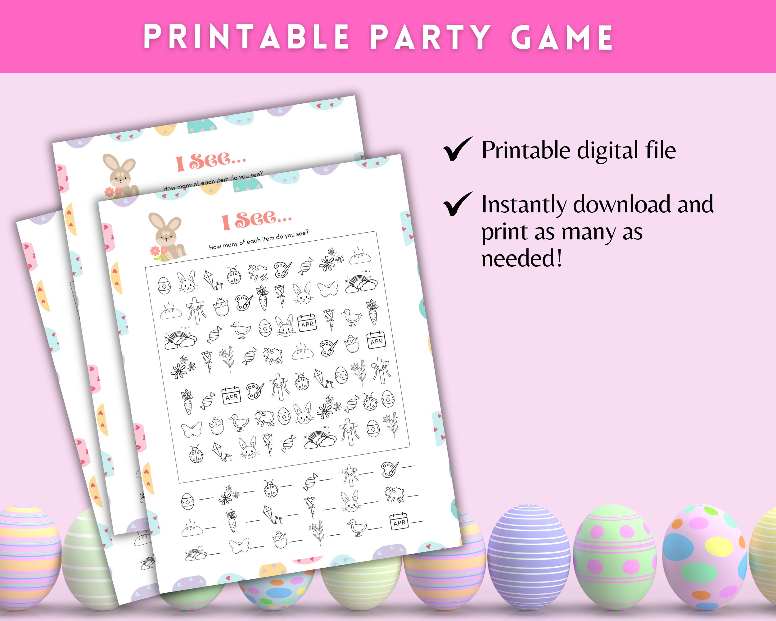 Easter Games for Kids, Hidden Pictures Easter Game, Easter I See Game ...