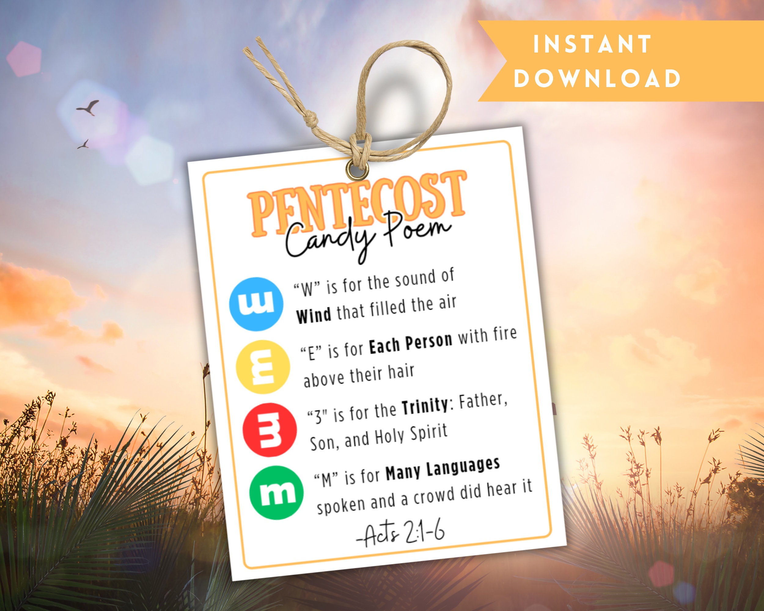 Pentecost Craft for Kids, Christian Preschool Activities, Christian Kids Activity, Day of Pentecost Sunday School Craft