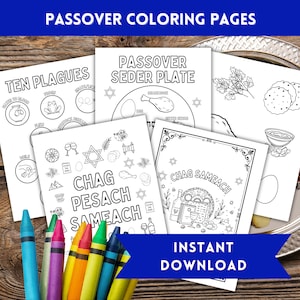 Pascha kleurplaten, Seder kleurplaten, activiteitenbladen, kleurplaten voor kinderen, Pascha afdrukbaar