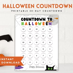 Halloweennedräkning, Halloweenadventskalender, Adventskalender för barn, Aktiviteter för den kusliga säsongen, Halloween-önskelista