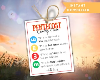 Pentecost Craft for Kids, Christian Preschool Activities, Christian Kids Activity, Day of Pentecost Sunday School Craft - Version 2 (Red)