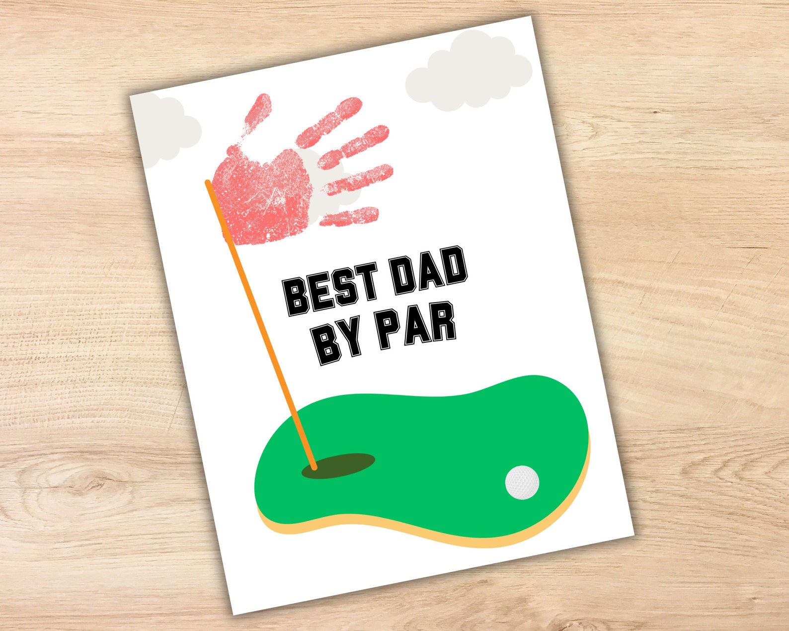 Best Dad by Par, Father's Day Handprint Sign, Handprint Art, Fathers ...