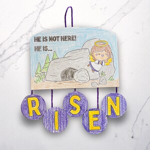Easter Story Coloring Pages, Sunday School Craft for Kids, Holy Week Printable, Bible Verse Scripture Activity