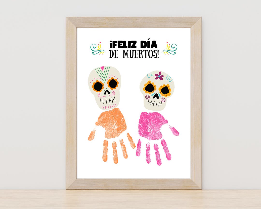 Dia De Los Muertos Handprint Art , Fall Handprint Craft, Handprint ...