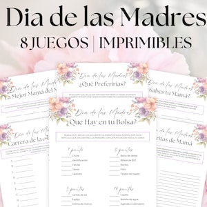 Jogos do Dia de la Madre, Jogos para o dia de las madres, Atividades em espanhol, Jogos do Dia das Mães em espanhol, Jogos para adultos do Dia das Mães