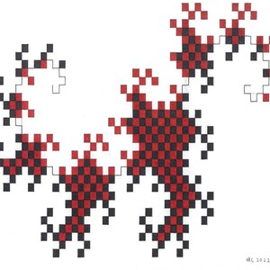 Dragon Curve: large geometric drawing