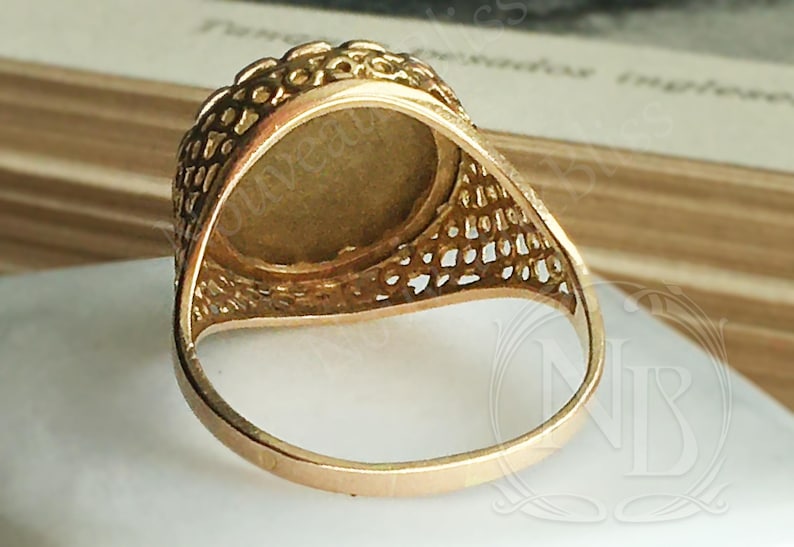 Rare Alphonse Augis Diamond Ruby 18k 750 18 Carats Gold Ring Love Medal ...