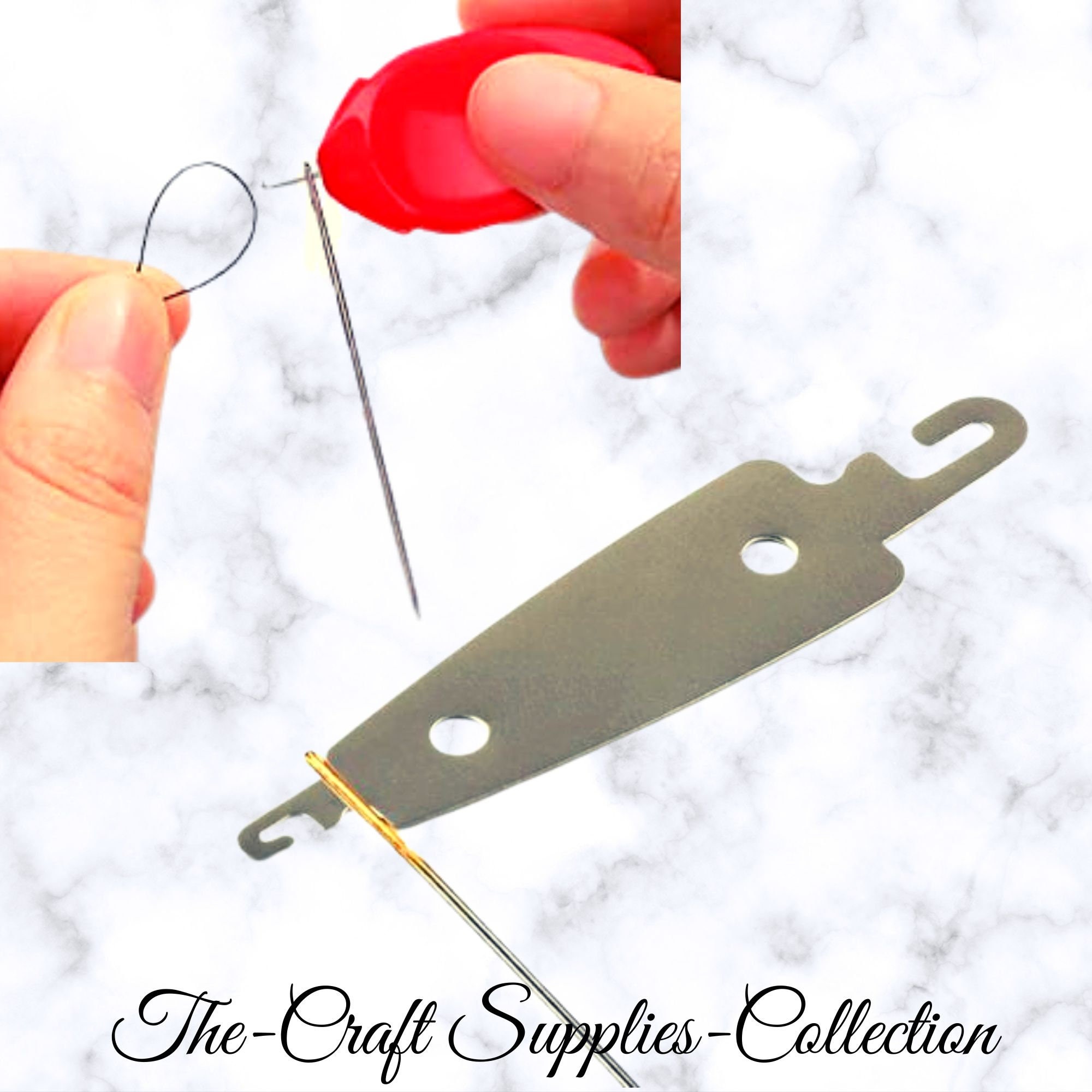 Steel Hook Needle Threader Hand Sew for Small Eye Needle Threading