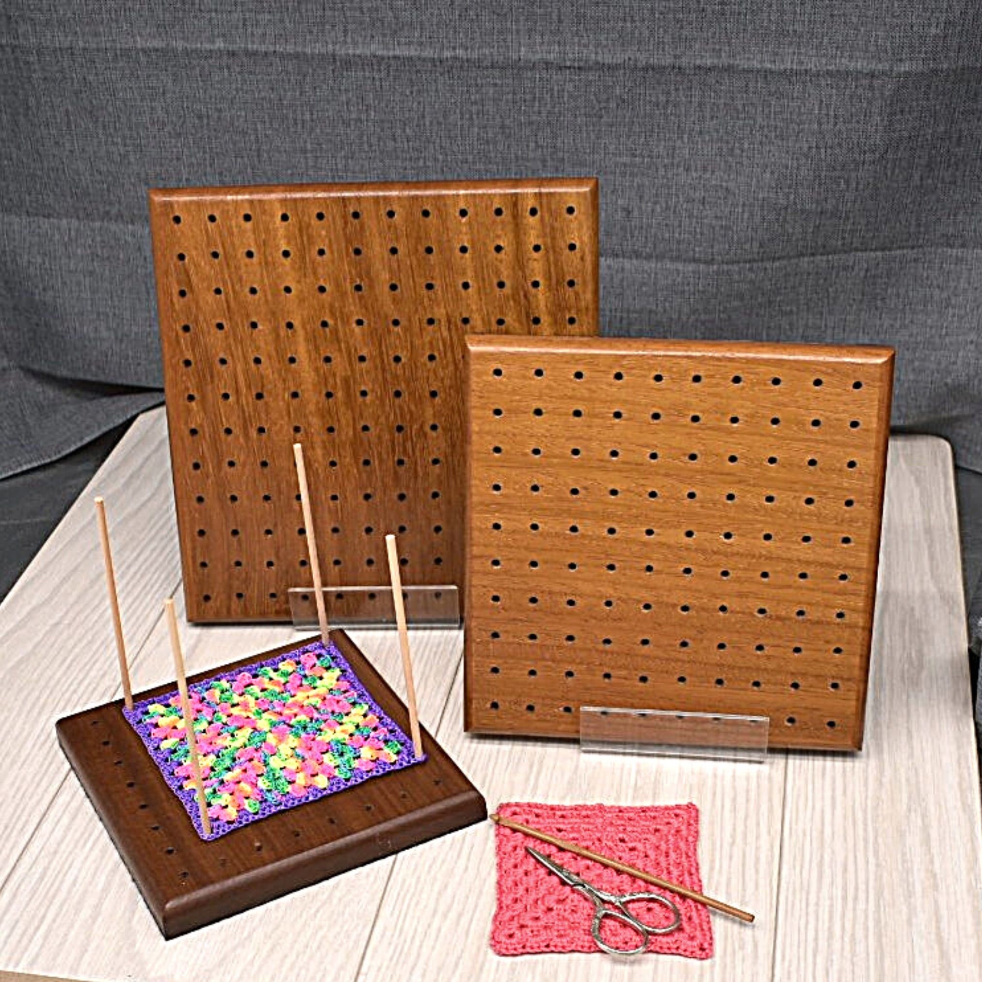 Natural Wooden Blocking Board With Stainless Steel Pins, for Granny  Squares,afghan Squares,crochet Motifs,blocking Board for Crochet Project 