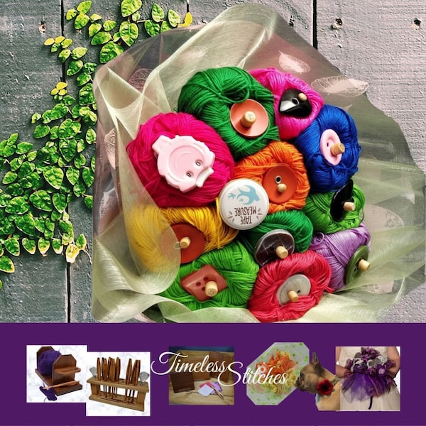 Yarn Bouquet, Bouquet for Knitting, Gift for Knitter, Knitting lovers Gift Bouquet
