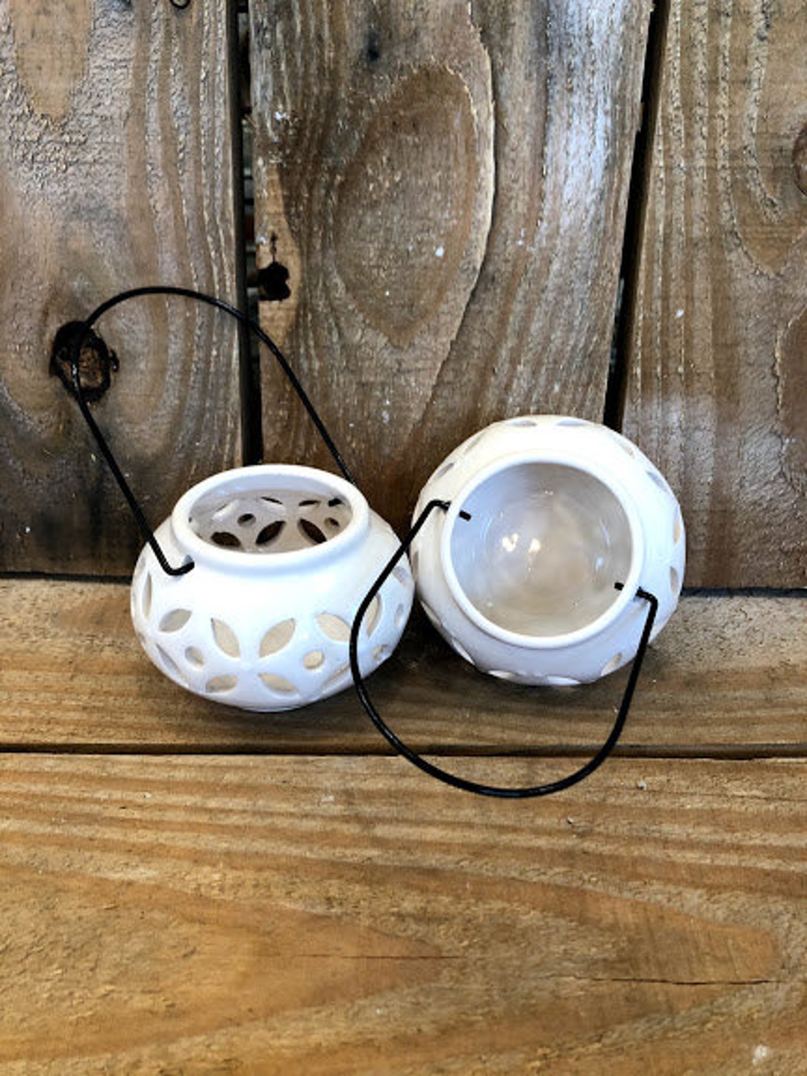 Moderne weiße Kerze Halter Mantel Dekor handgemachte Keramik | Etsy